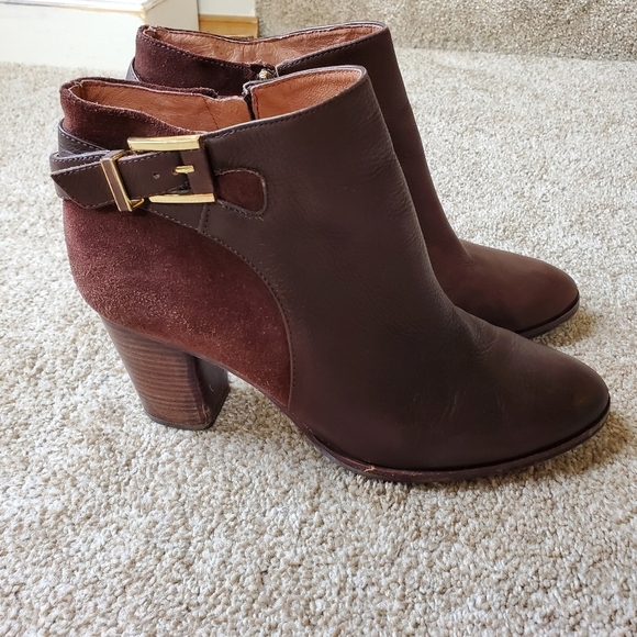 Louise Et Cie Womens Booties. Brown leather and suede. Size 9 - Picture 2 of 9